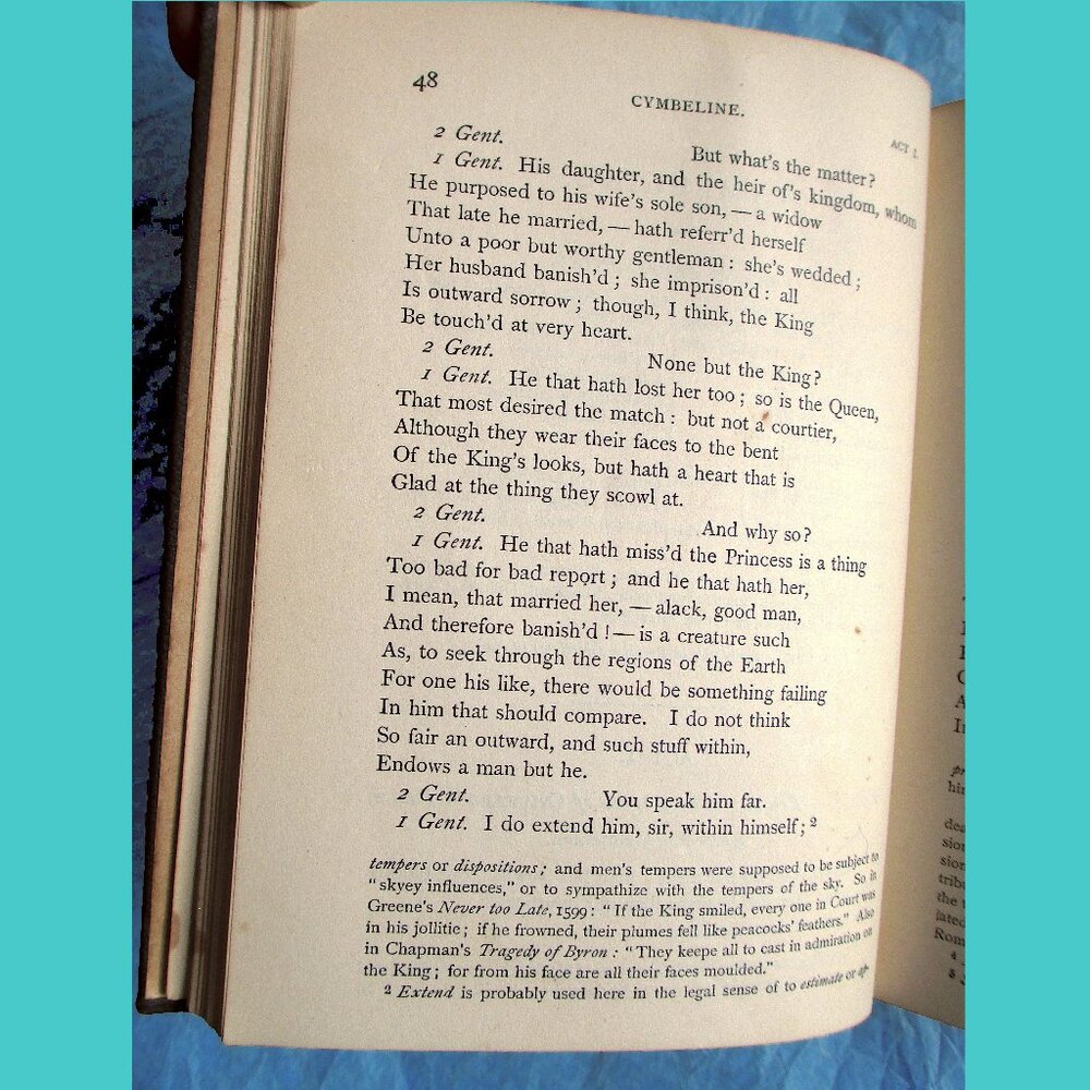 Antique Book (1909) Shakespeare's Tragedy of Cymbeline, Intro by Henry N. Hudson - Picture 5 of 16